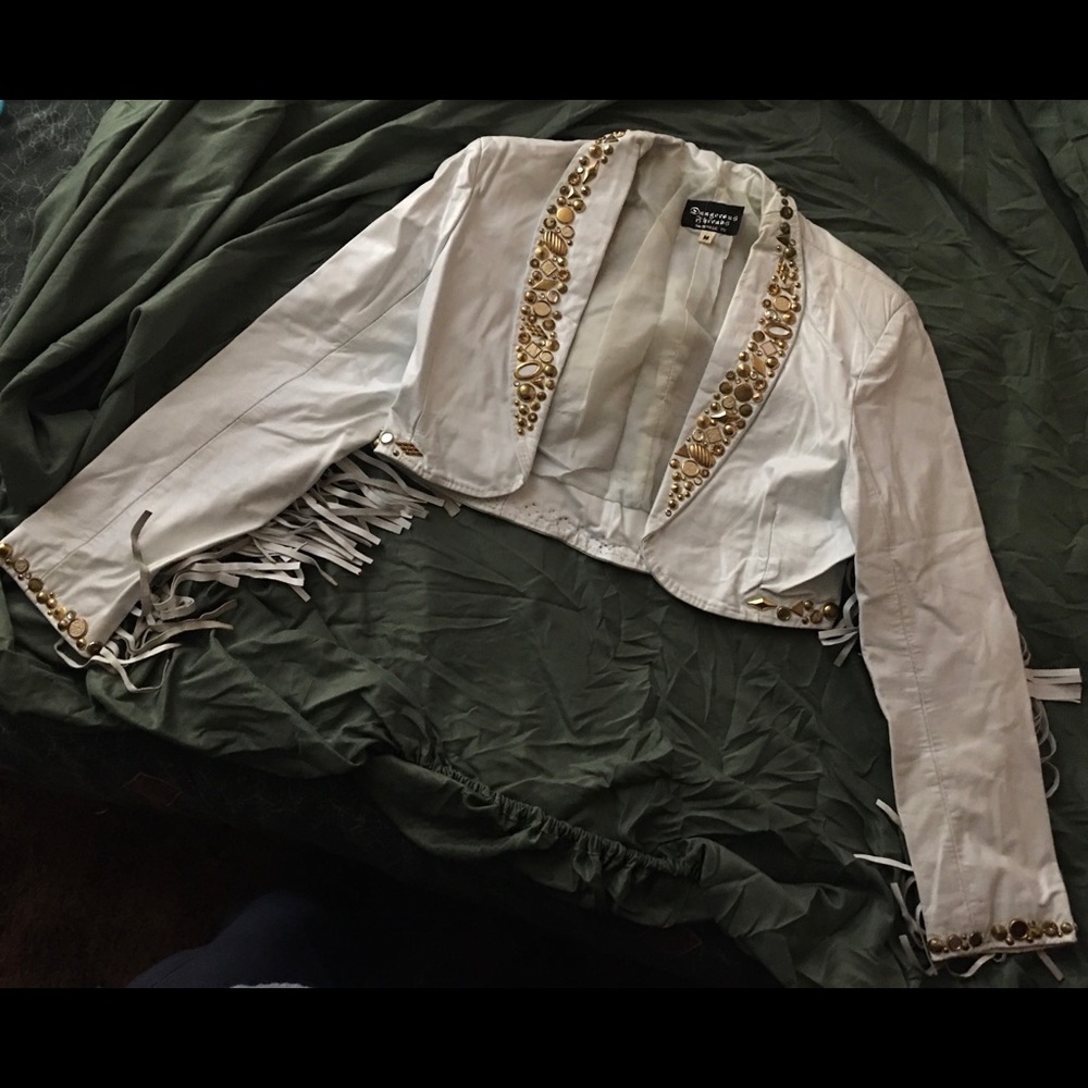 Dangerous Threads Women’s White Leather Ja…